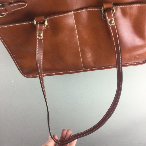 Patricia Nash Olivenza Leather Double Handle Snap Top Tote Bag - Picture 11 of 16